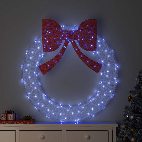 LED Kranz Blau 120 cm Acryl