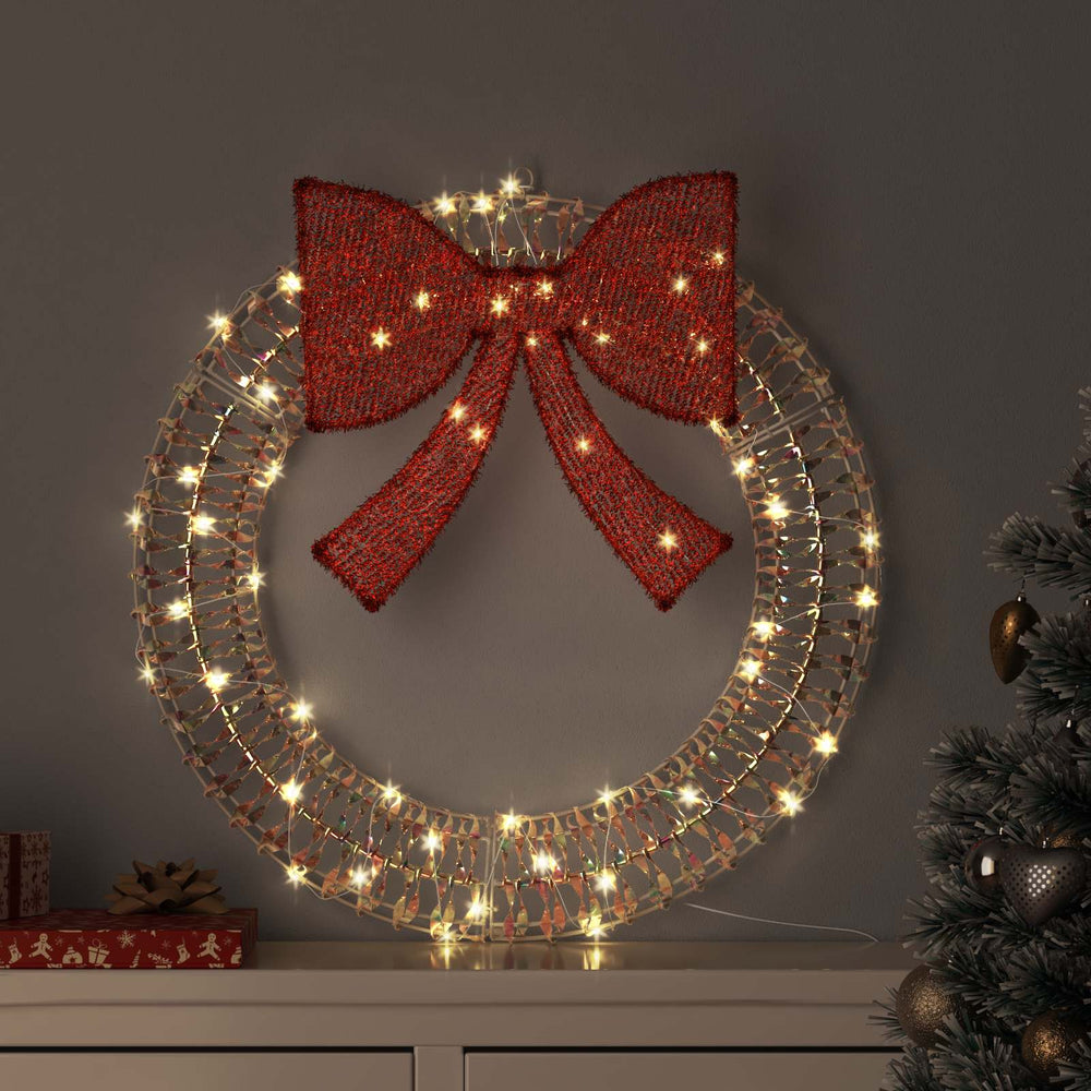 LED Kranz Warmweiß 76cm Weihnachtsdeko