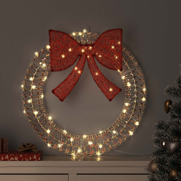LED Kranz Warmweiß 76cm Weihnachtsdeko