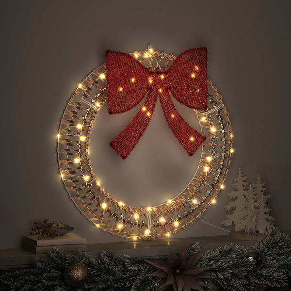 LED Kranz Warmweiß 76cm Weihnachtsdeko