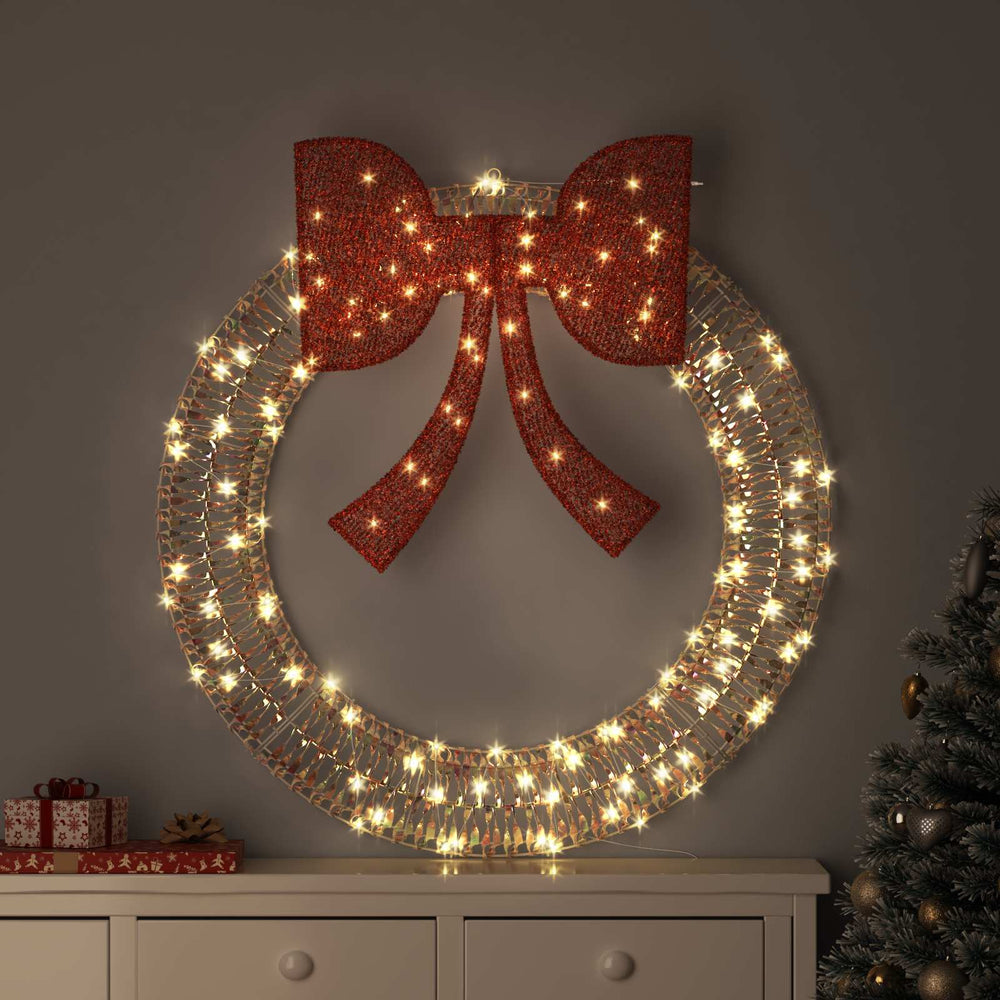 LED-Weihnachtskranz, Warmweiß, 121cm