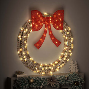 LED-Weihnachtskranz, Warmweiß, 121cm