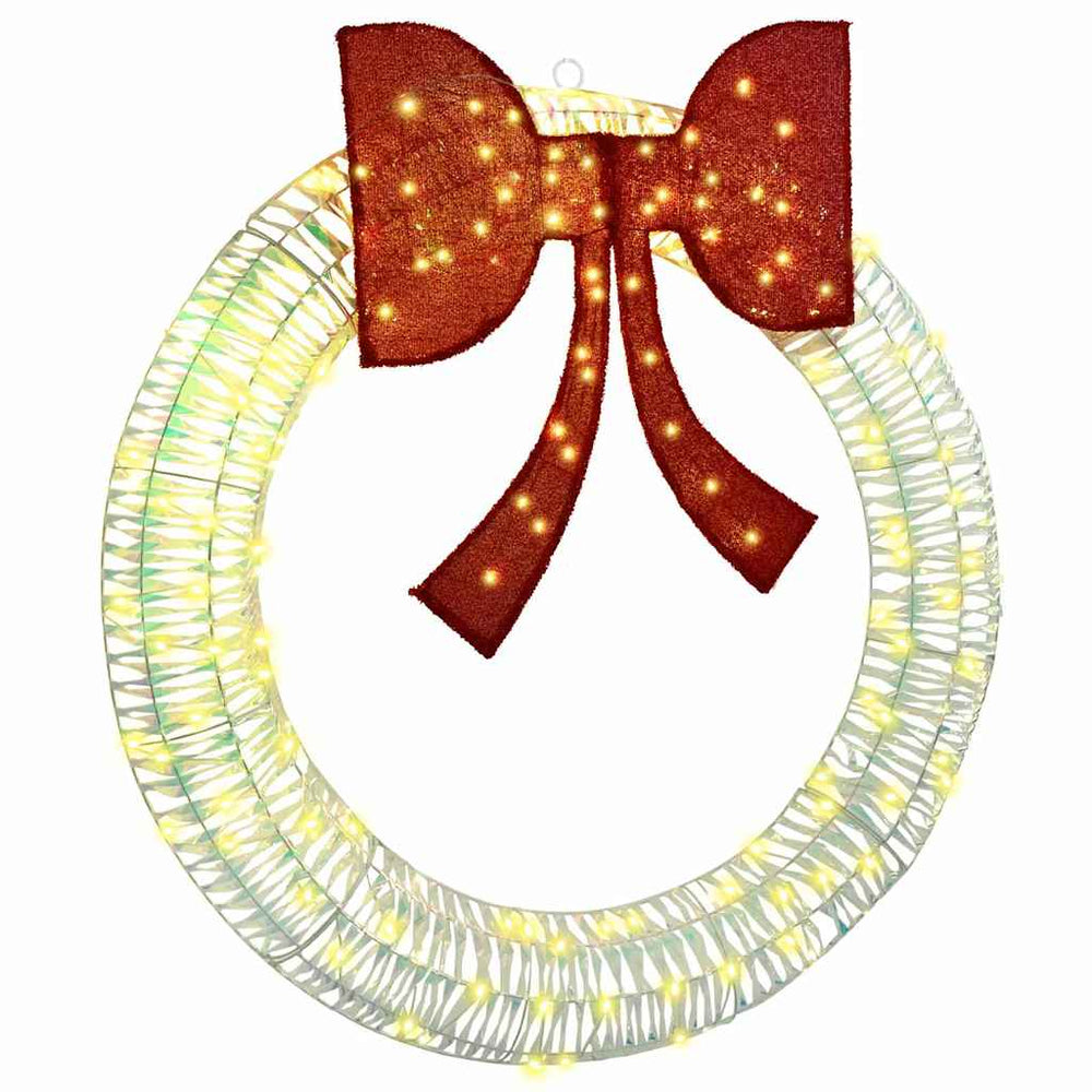 LED-Weihnachtskranz, Warmweiß, 121cm