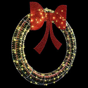 LED-Weihnachtskranz, Warmweiß, 121cm