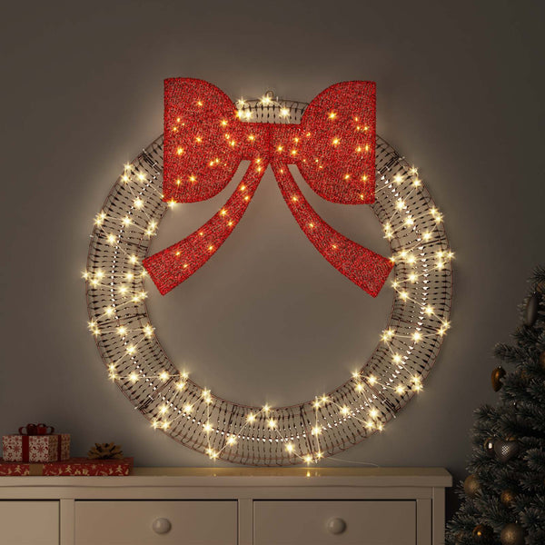 LED Weihnachtskranz Warmweiß 91cm