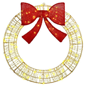 LED Weihnachtskranz Warmweiß 91cm