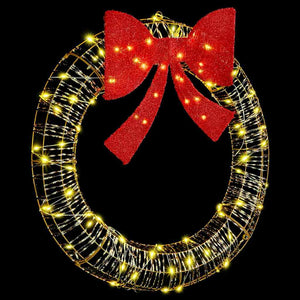 LED Weihnachtskranz Warmweiß 91cm