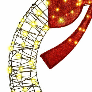 LED-Weihnachtskranz mit warmweißen Lichtern