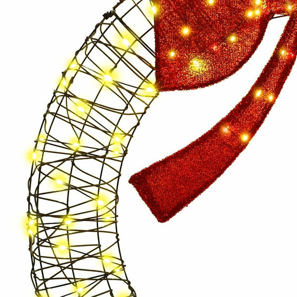 LED-Weihnachtskranz mit warmweißen Lichtern