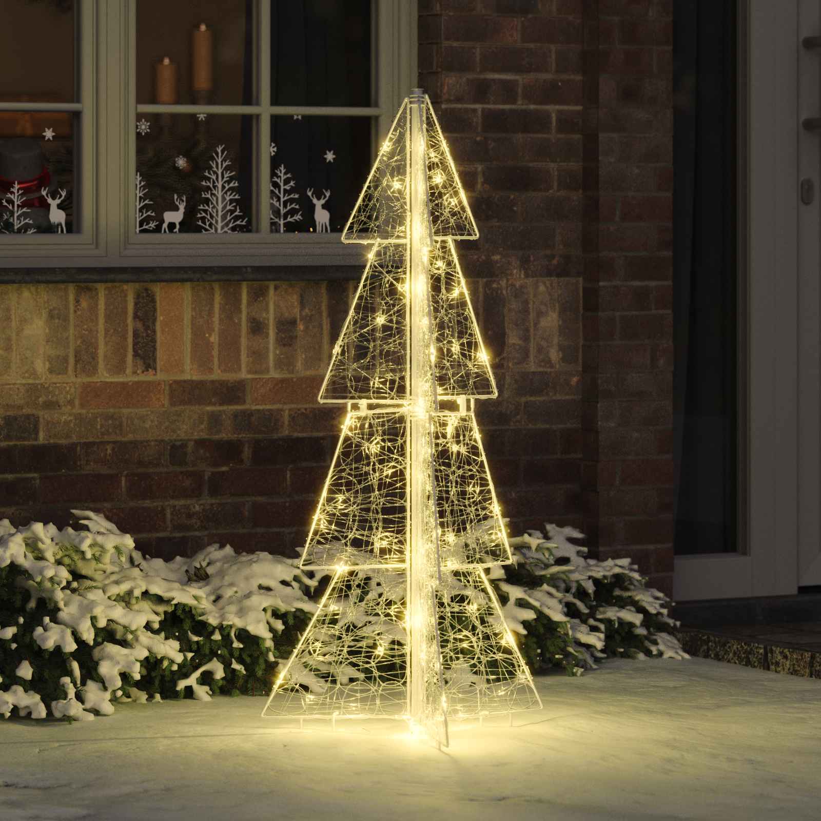 LED Acryl Weihnachtsbaum Warmweiß 120cm