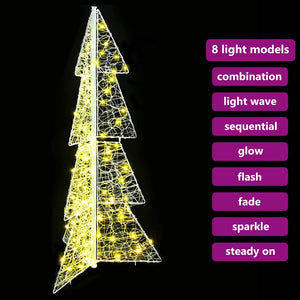 LED Acryl Weihnachtsbaum Warmweiß 120cm