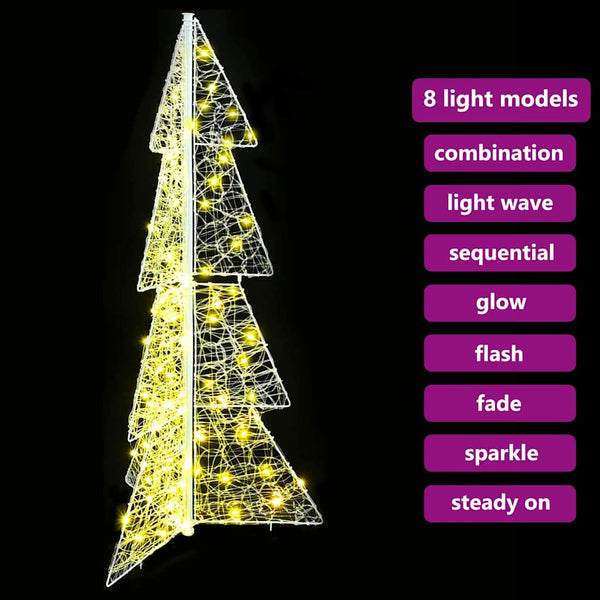 LED Acryl Weihnachtsbaum Warmweiß 120cm