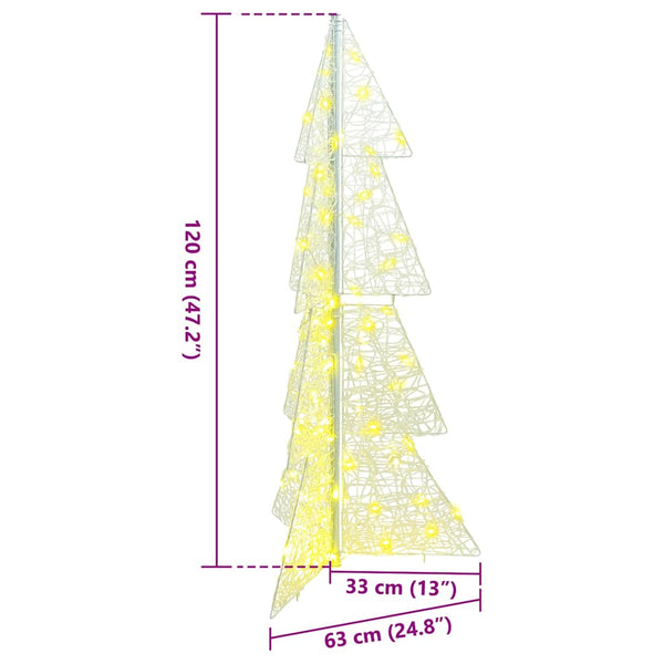 LED Acryl Weihnachtsbaum Warmweiß 120cm