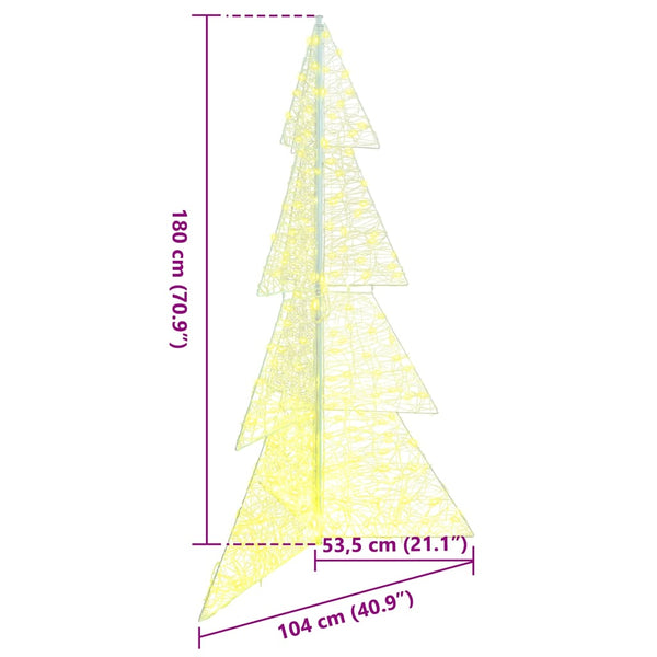 LED Weihnachtsbaum Acryl Warmweiß 180cm