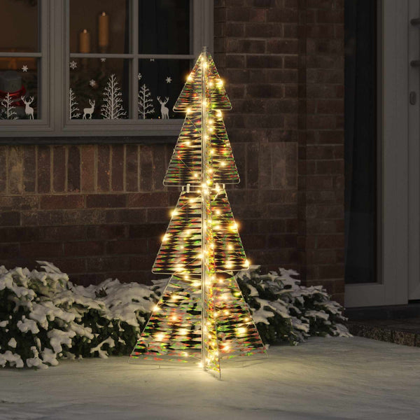 Weihnachtsbaum mit 100 LEDs Warmweiß 120cm