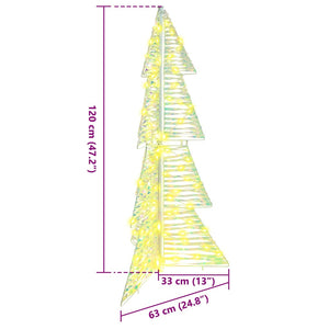 Weihnachtsbaum mit 100 LEDs Warmweiß 120cm