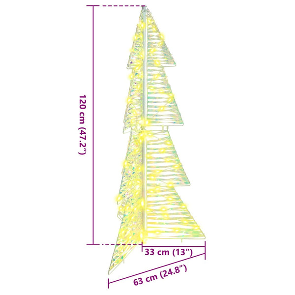 Weihnachtsbaum mit 100 LEDs Warmweiß 120cm