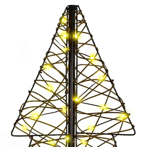 Weihnachtsbaum Rattan 120cm mit 100 LEDs Warmweiß