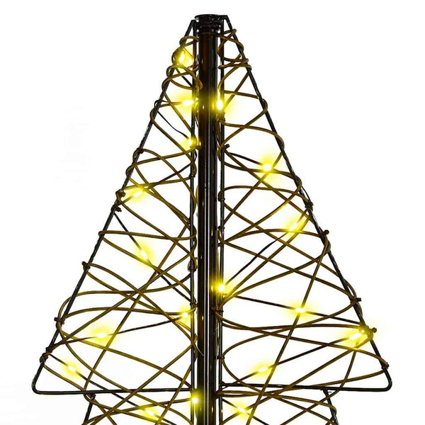 Weihnachtsbaum Rattan 120cm mit 100 LEDs Warmweiß