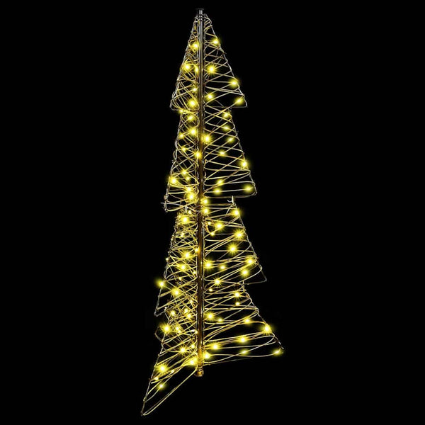 Weihnachtsbaum Rattan 120cm mit 100 LEDs Warmweiß