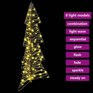 Weihnachtsbaum Rattan 120cm mit 100 LEDs Warmweiß