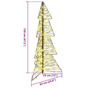 Weihnachtsbaum Rattan 120cm mit 100 LEDs Warmweiß