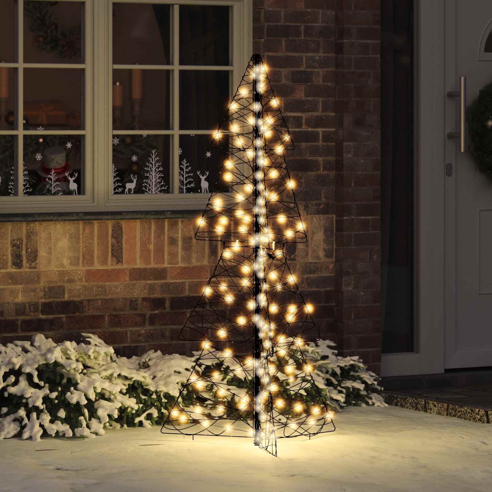 Weihnachtsbaum mit 160 LEDs Warmweiß 150cm