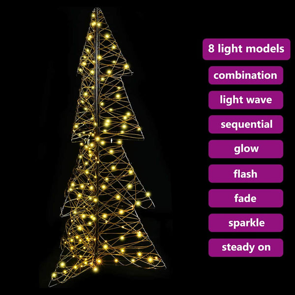 Weihnachtsbaum mit 160 LEDs Warmweiß 150cm