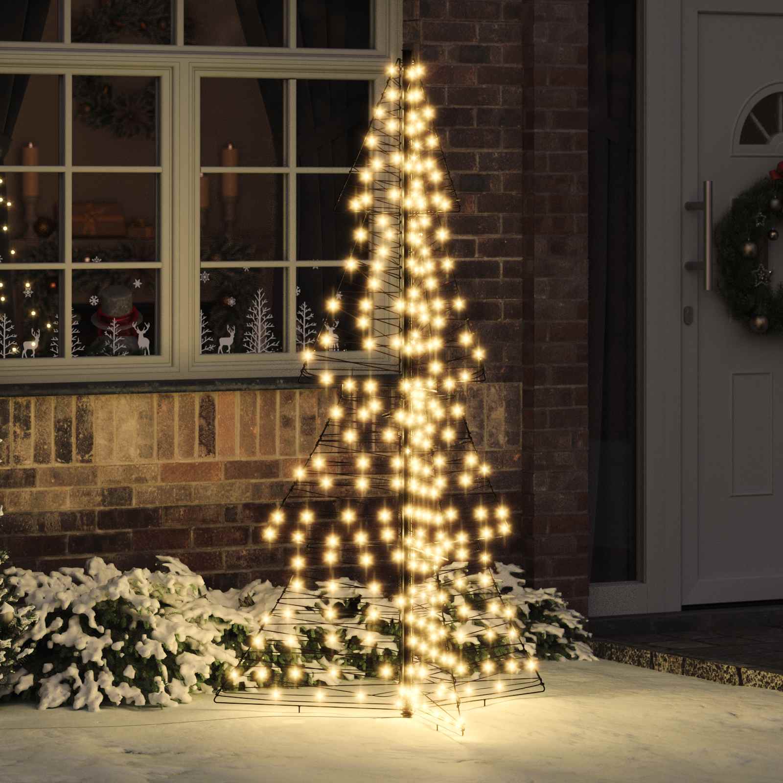 Weihnachtsbaum mit 240 LEDs Warmweiß 180cm