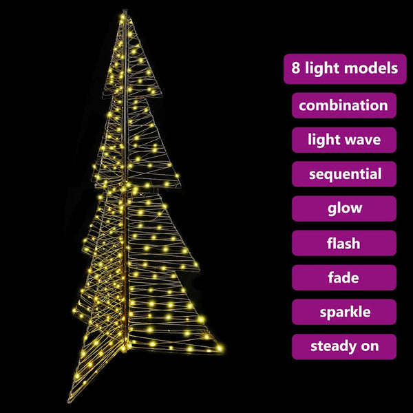 Weihnachtsbaum mit 240 LEDs Warmweiß 180cm