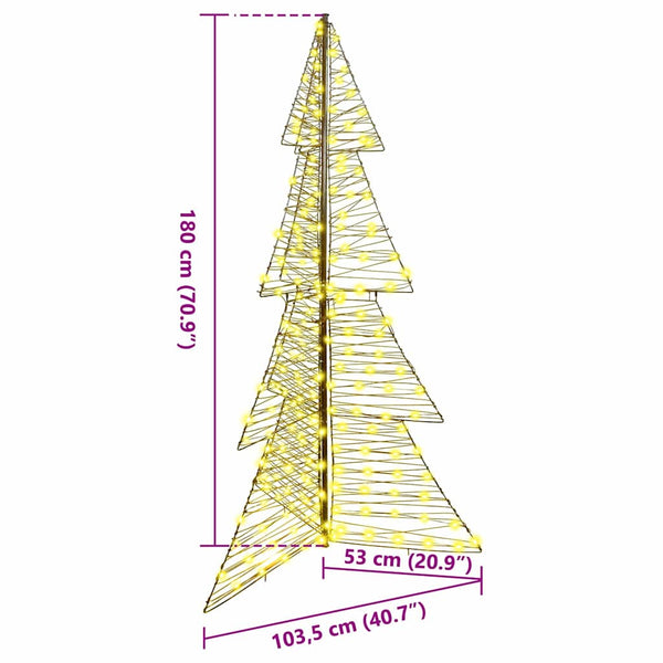 Weihnachtsbaum mit 240 LEDs Warmweiß 180cm