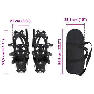 3-in-1 Schneeschuhe Silber/Schwarz