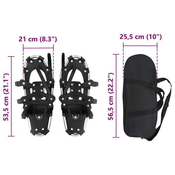 3-in-1 Schneeschuhe Silber/Schwarz