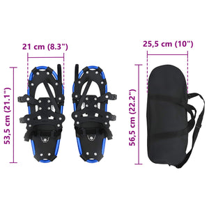 3-in-1 Schneeschuhe Blau/Schwarz 53,5 cm