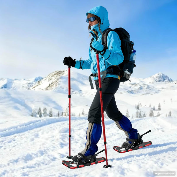 3-in-1 Schneeschuhe mit Wanderstöcken