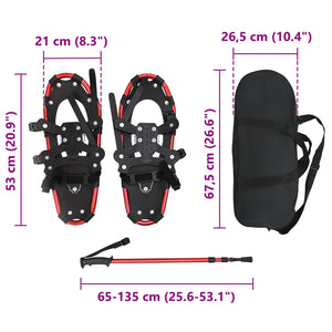 3-in-1 Schneeschuhe mit Wanderstöcken