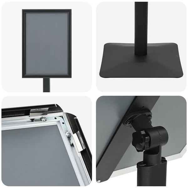 A3 Podest Posterständer Silber Gusseisen