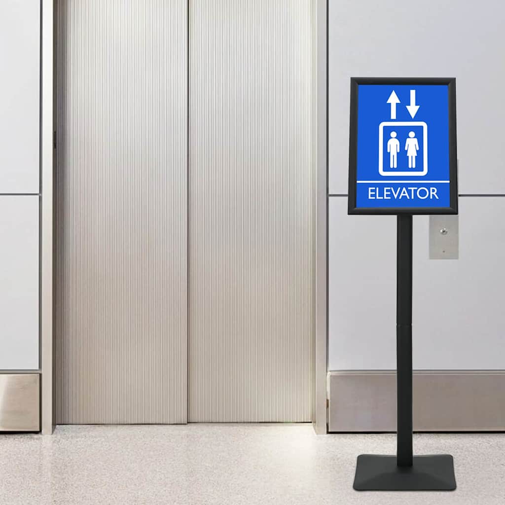A3 Podest Posterständer Silber Gusseisen