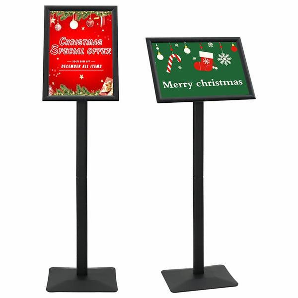 A3 Podest Posterständer Silber Gusseisen