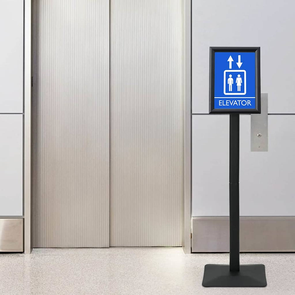 A4 Podest Plakatständer Silber