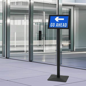 A4 Podest Plakatständer Silber