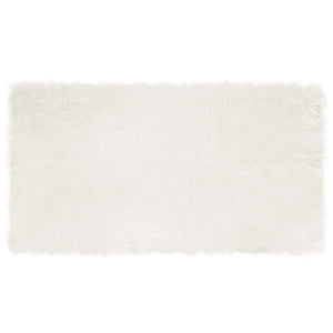 Weißer Kunstfell Teppich 60x110cm