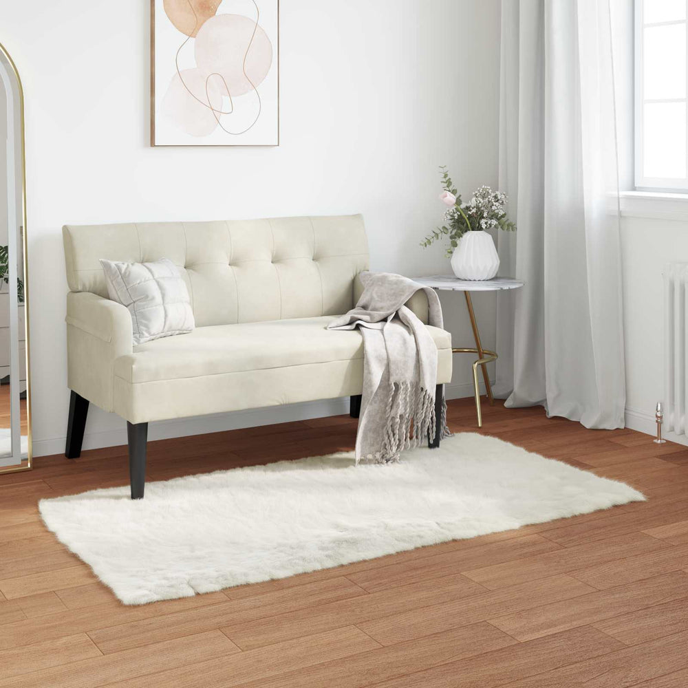 Weißer Kunstfell Teppich 80x150cm