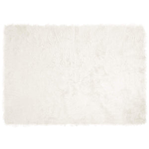 Weißer Kunstfell Teppich 140x200cm