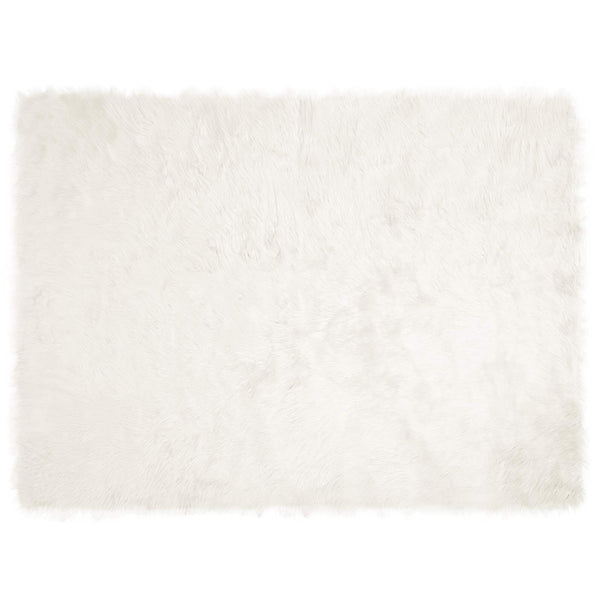 Weißer Kunstfell Teppich 160x230cm