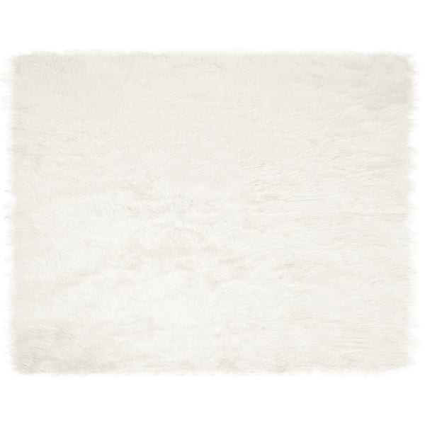 Weißer Kunstfell Teppich 200x280 cm