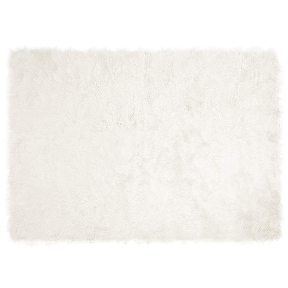Weißer Kunstfell Teppich 240x340 cm