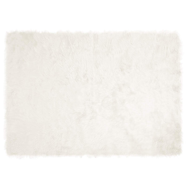Weißer Kunstfell Teppich 240x340 cm