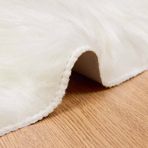 Weißer Kunstfell Teppich Ø120cm