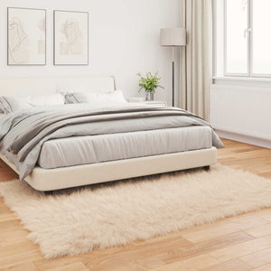 Beiger Kunstfell Teppich 160x230cm